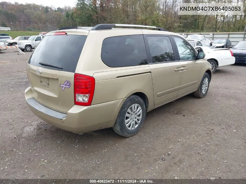 2011 Kia Sedona Lx VIN: KNDMG4C7XB6405053 Lot: 40823472