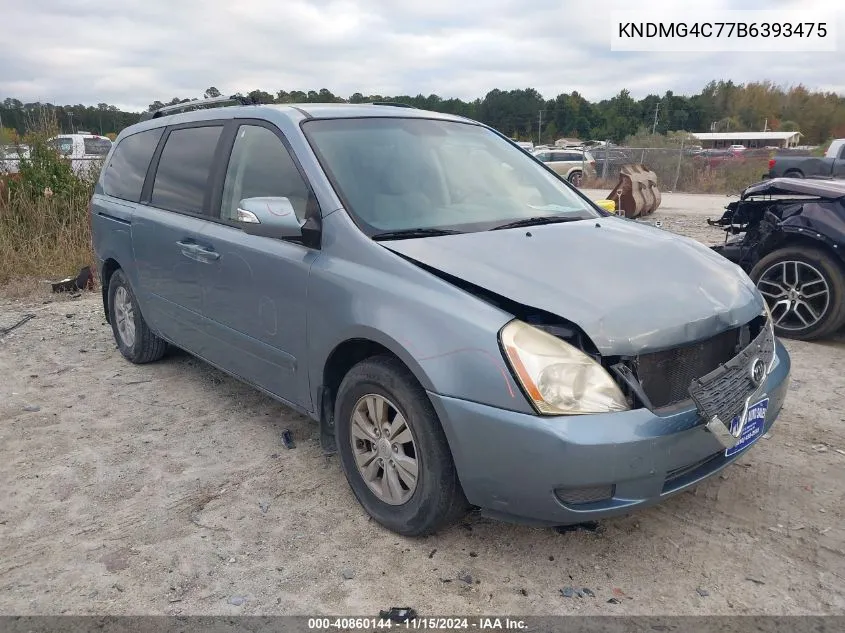 2011 Kia Sedona Lx VIN: KNDMG4C77B6393475 Lot: 40860144