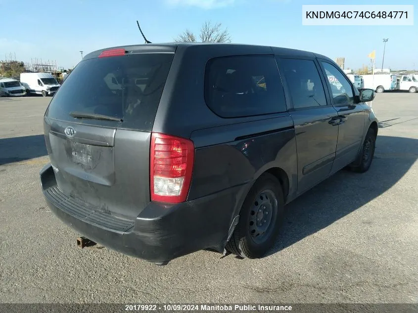 2012 Kia Sedona Lx VIN: KNDMG4C74C6484771 Lot: 20179922