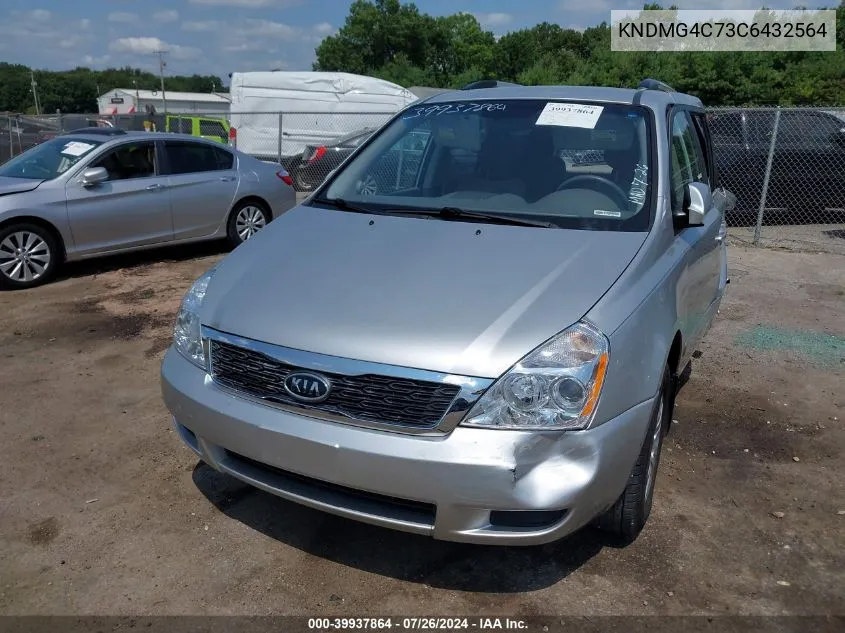 2012 Kia Sedona Lx VIN: KNDMG4C73C6432564 Lot: 39937864