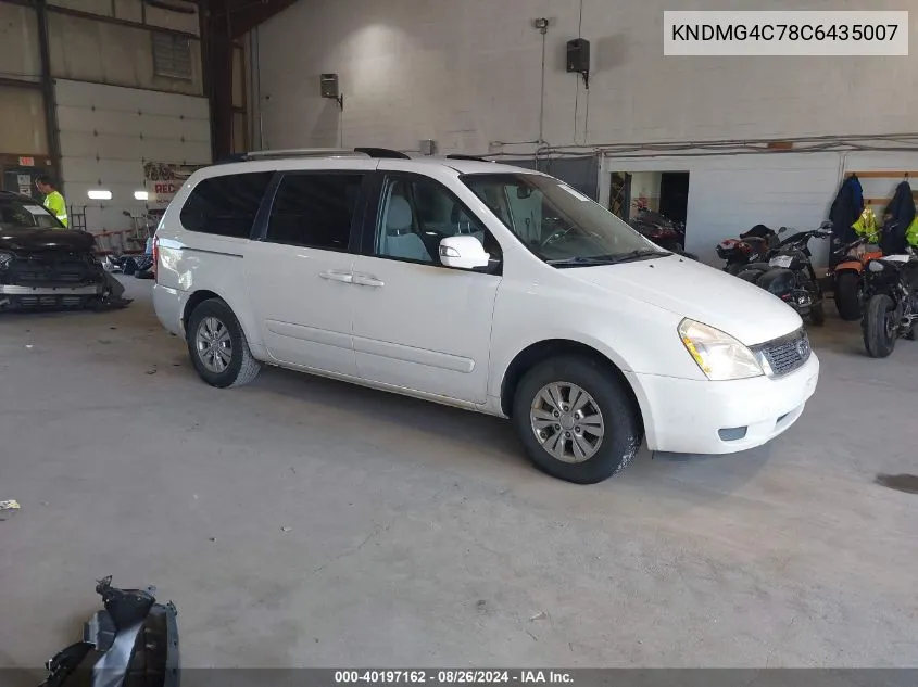 2012 Kia Sedona Lx VIN: KNDMG4C78C6435007 Lot: 40197162