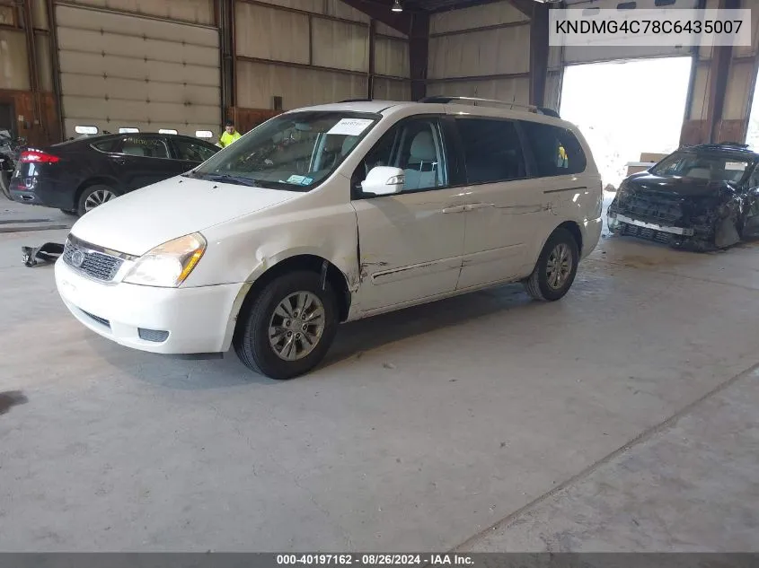 2012 Kia Sedona Lx VIN: KNDMG4C78C6435007 Lot: 40197162