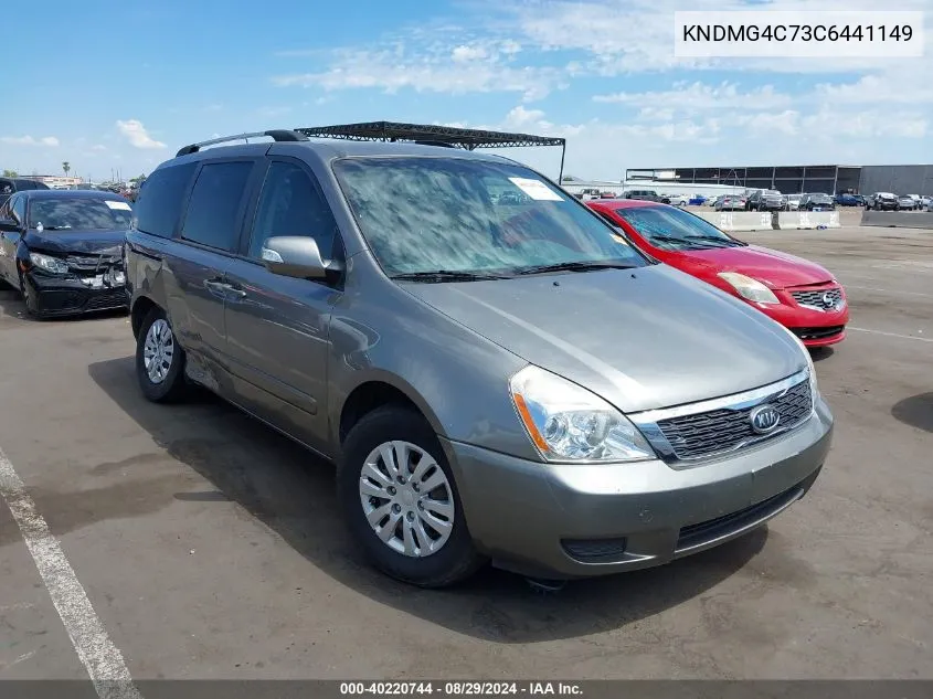 2012 Kia Sedona Lx VIN: KNDMG4C73C6441149 Lot: 40220744