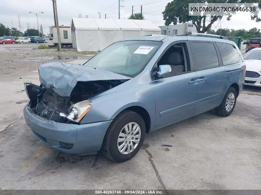 2012 Kia Sedona Lx VIN: KNDMG4C7XC6446638 Lot: 40263748