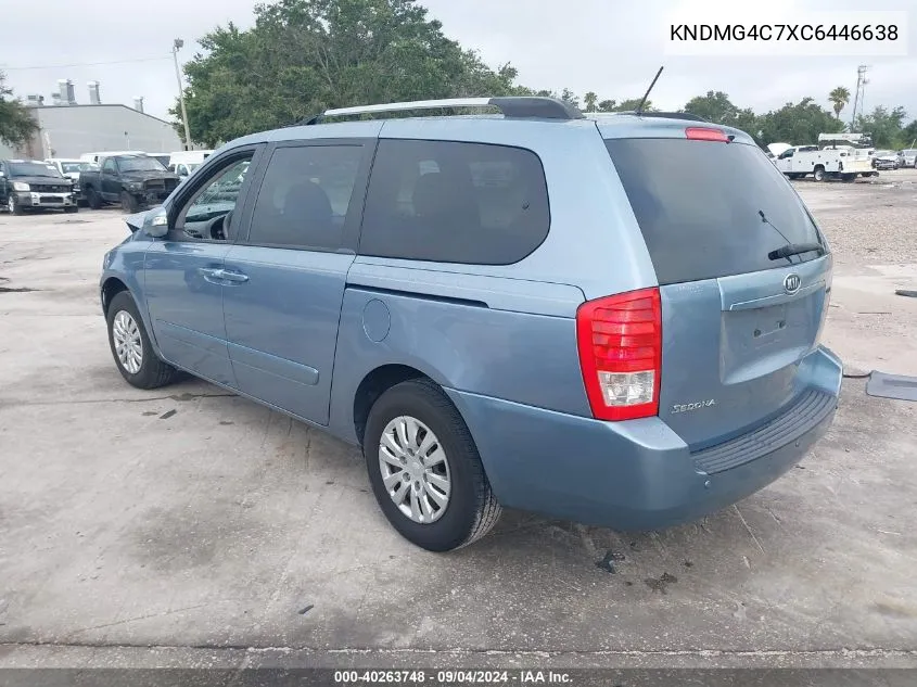 KNDMG4C7XC6446638 2012 Kia Sedona Lx