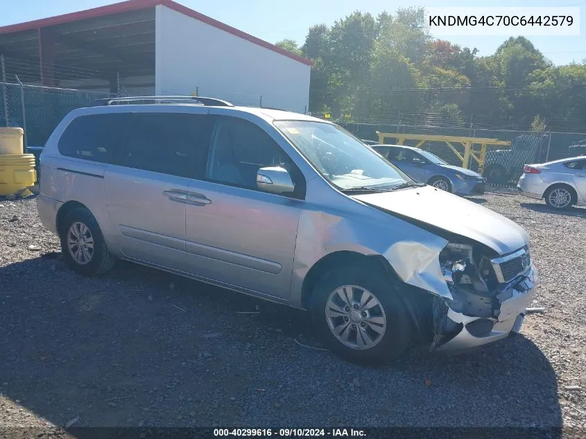 2012 Kia Sedona Lx VIN: KNDMG4C70C6442579 Lot: 40299616