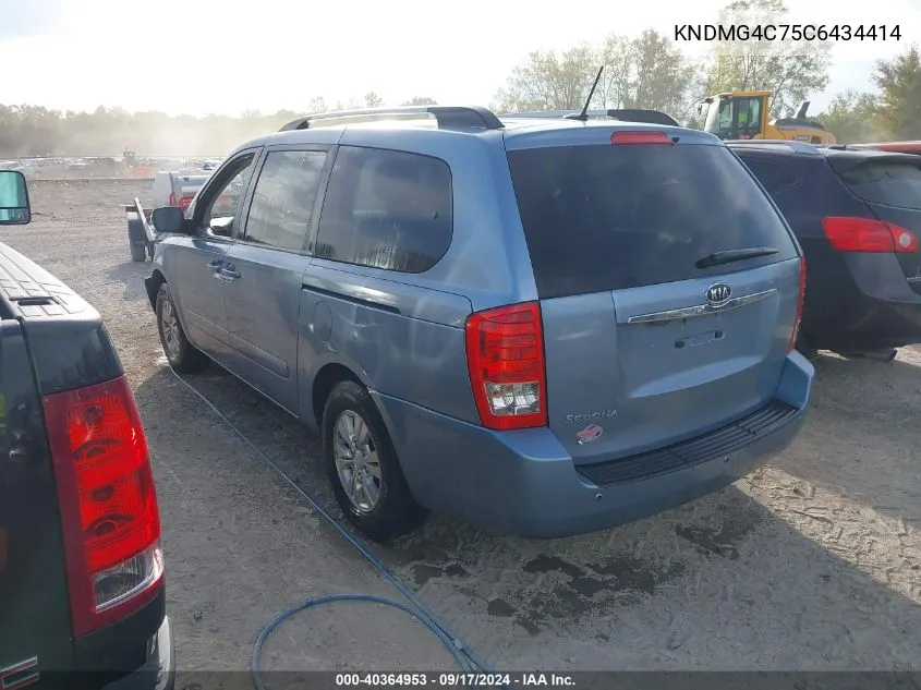 2012 Kia Sedona Lx VIN: KNDMG4C75C6434414 Lot: 40364953