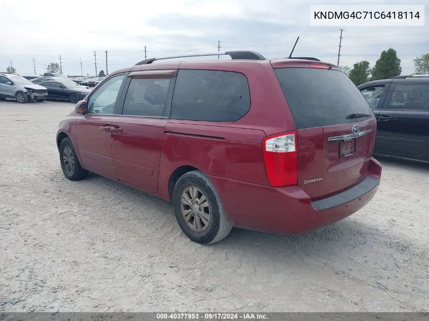 KNDMG4C71C6418114 2012 Kia Sedona Lx