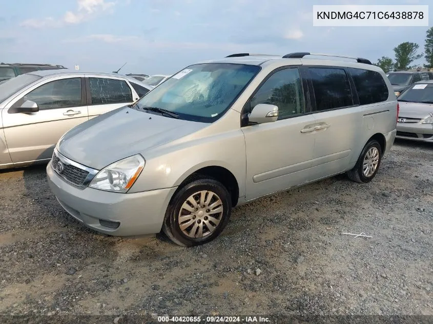 2012 Kia Sedona Lx VIN: KNDMG4C71C6438878 Lot: 40420655