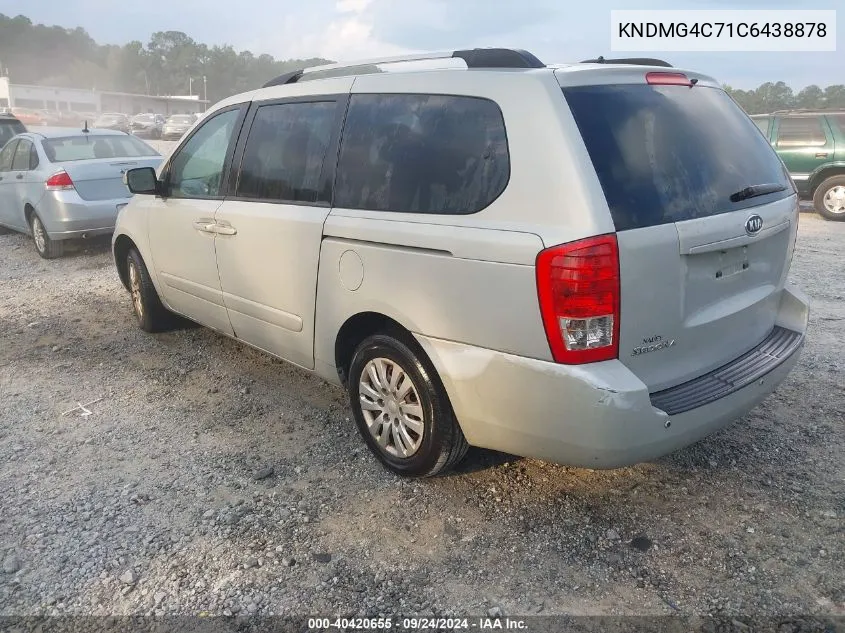 2012 Kia Sedona Lx VIN: KNDMG4C71C6438878 Lot: 40420655