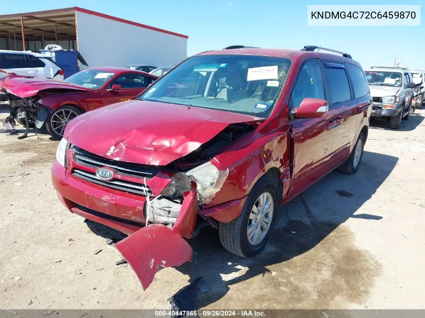 2012 Kia Sedona Lx VIN: KNDMG4C72C6459870 Lot: 40447865