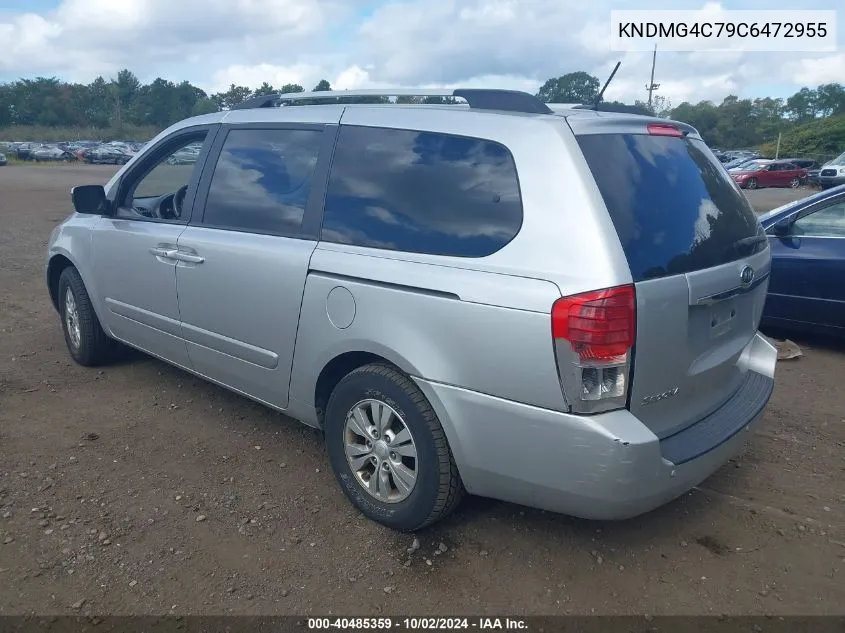 2012 Kia Sedona Lx VIN: KNDMG4C79C6472955 Lot: 40485359