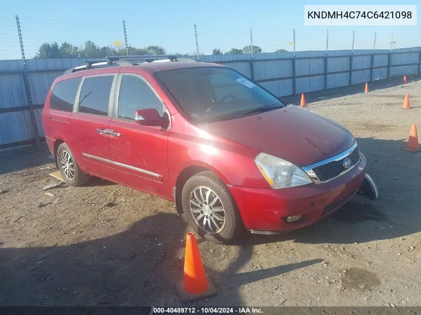 2012 Kia Sedona Ex VIN: KNDMH4C74C6421098 Lot: 40489712