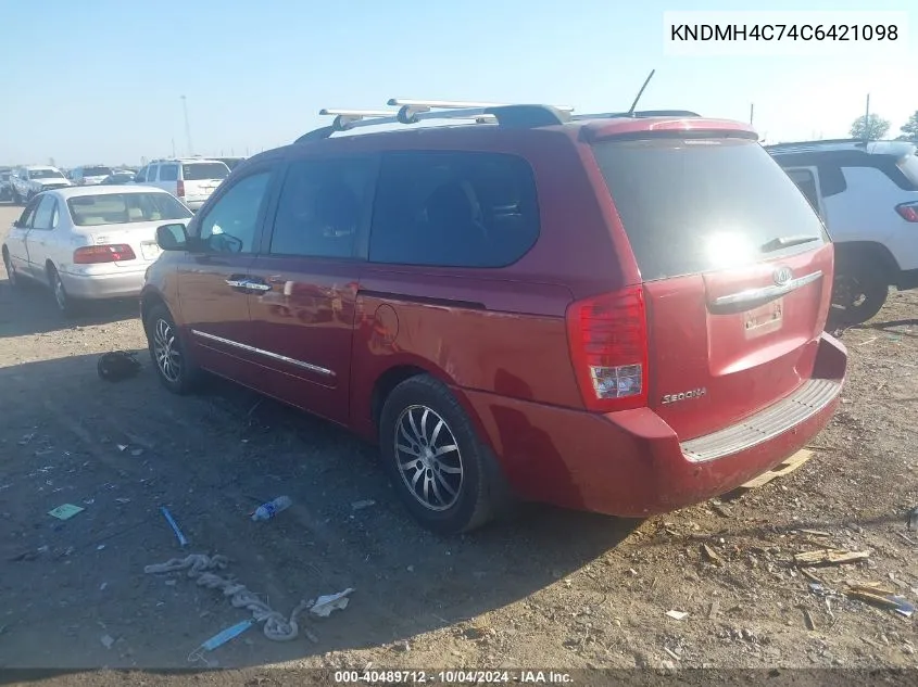 2012 Kia Sedona Ex VIN: KNDMH4C74C6421098 Lot: 40489712