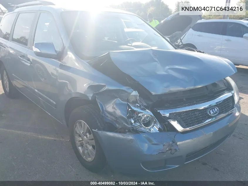 2012 Kia Sedona Lx VIN: KNDMG4C71C6434216 Lot: 40499082