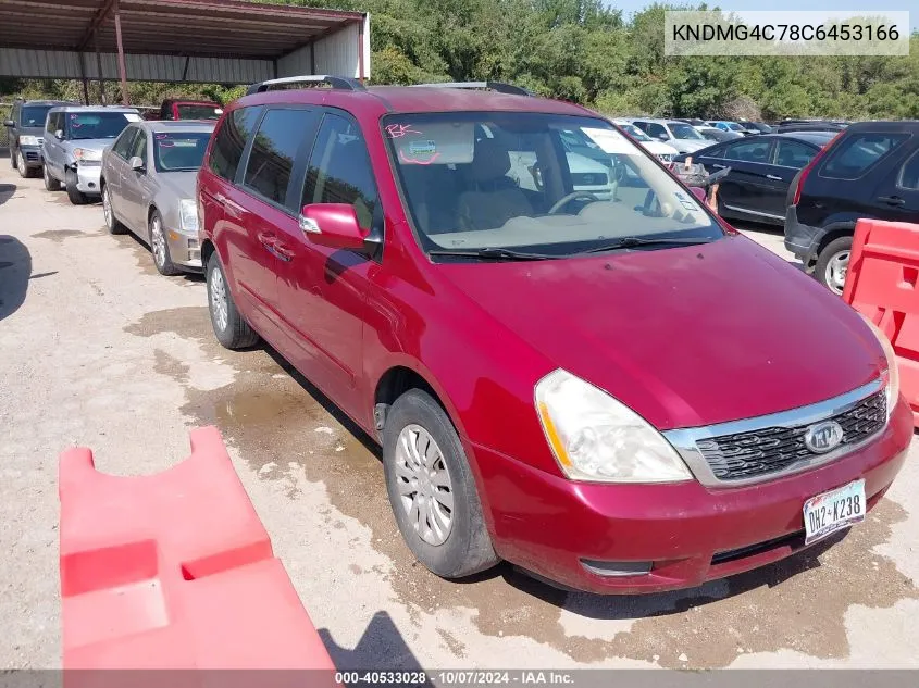 2012 Kia Sedona Lx VIN: KNDMG4C78C6453166 Lot: 40533028