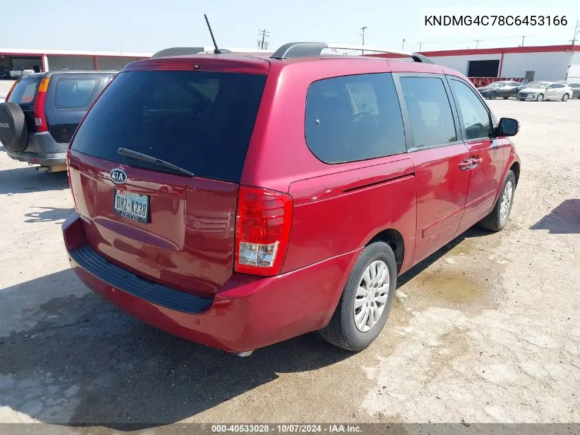 2012 Kia Sedona Lx VIN: KNDMG4C78C6453166 Lot: 40533028