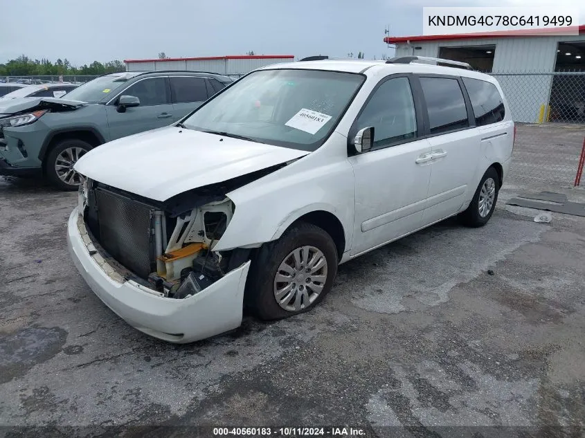 2012 Kia Sedona Lx VIN: KNDMG4C78C6419499 Lot: 40560183