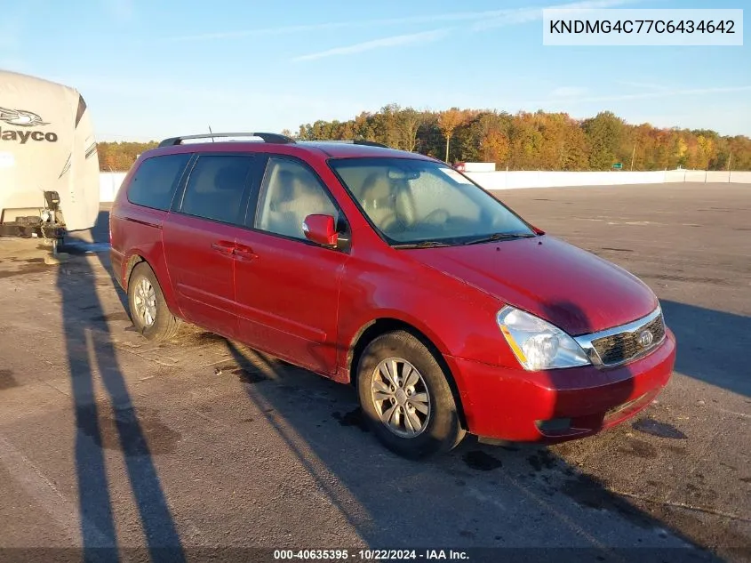 2012 Kia Sedona Lx VIN: KNDMG4C77C6434642 Lot: 40635395