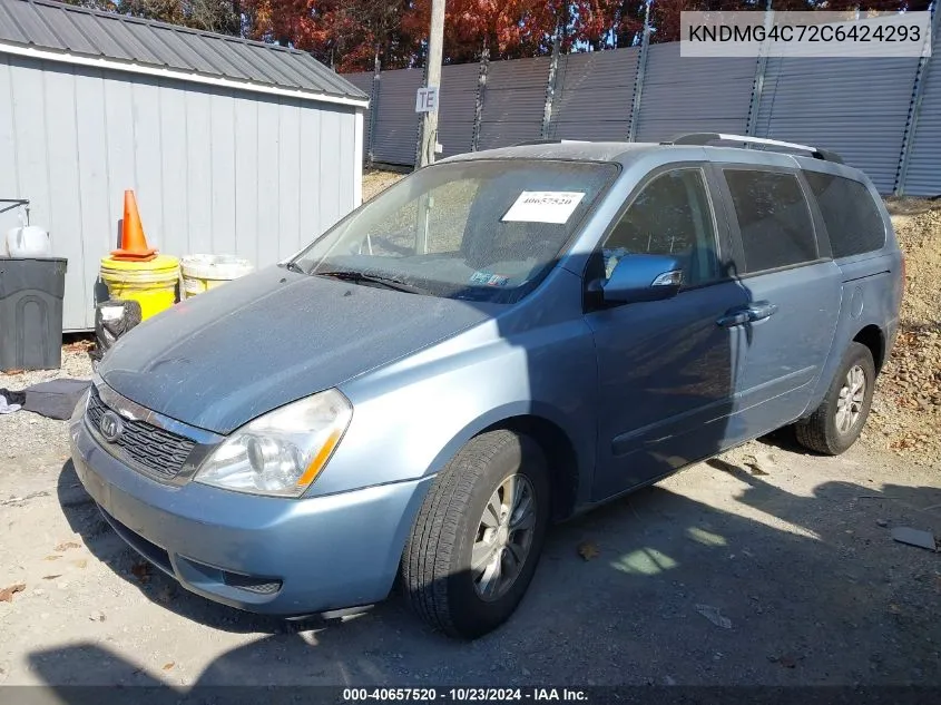 2012 Kia Sedona Lx VIN: KNDMG4C72C6424293 Lot: 40657520