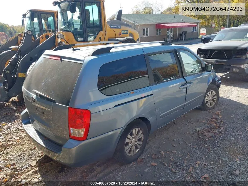 2012 Kia Sedona Lx VIN: KNDMG4C72C6424293 Lot: 40657520