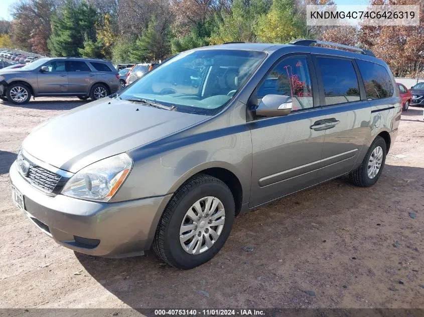 2012 Kia Sedona Lx VIN: KNDMG4C74C6426319 Lot: 40753140