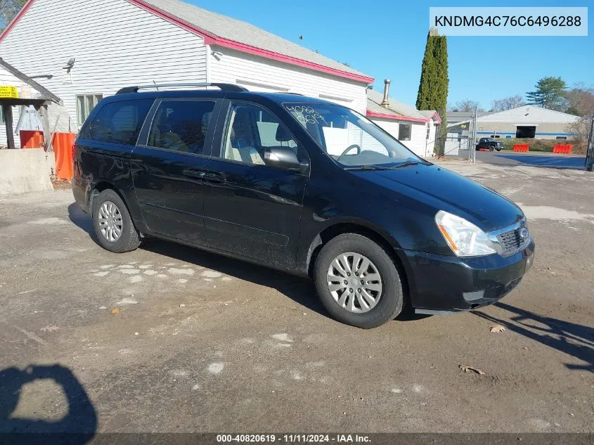 2012 Kia Sedona Lx VIN: KNDMG4C76C6496288 Lot: 40820619