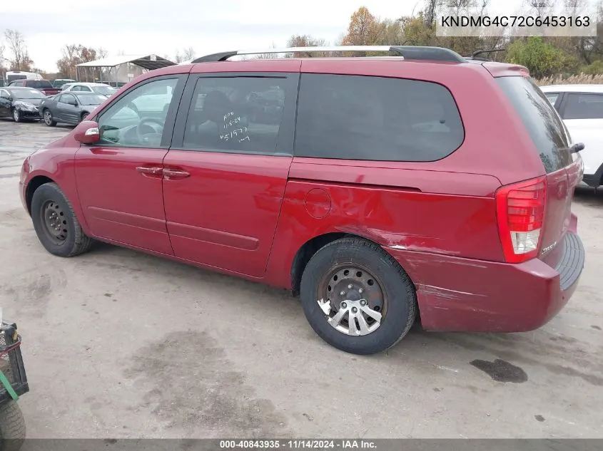 2012 Kia Sedona Lx VIN: KNDMG4C72C6453163 Lot: 40843935