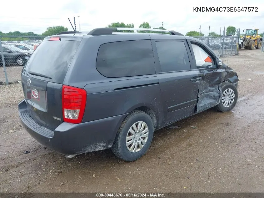 KNDMG4C73E6547572 2014 Kia Sedona Lx