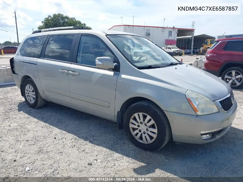 2014 Kia Sedona Lx VIN: KNDMG4C7XE6587857 Lot: 40142834