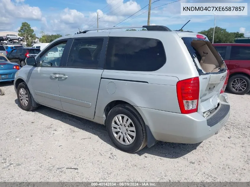 2014 Kia Sedona Lx VIN: KNDMG4C7XE6587857 Lot: 40142834