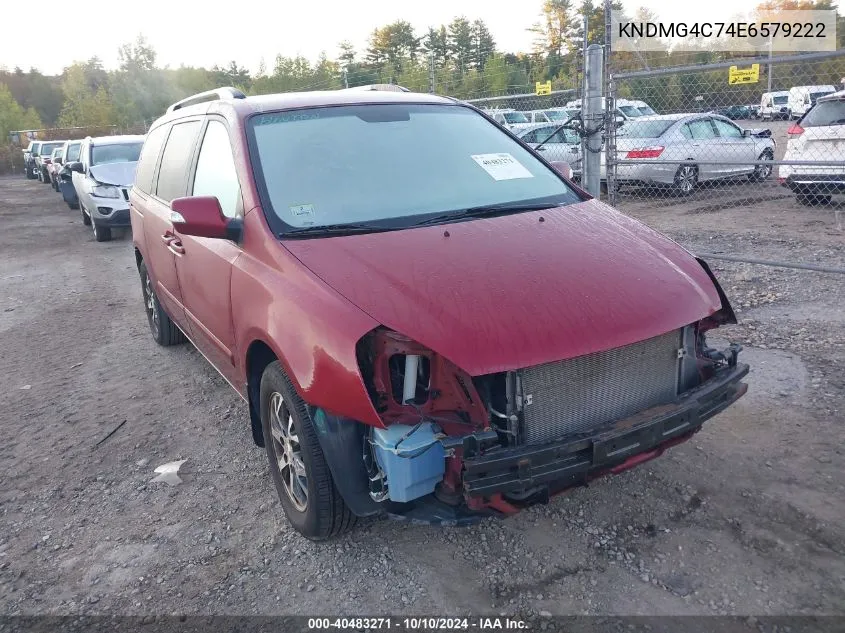 2014 Kia Sedona Lx VIN: KNDMG4C74E6579222 Lot: 40483271