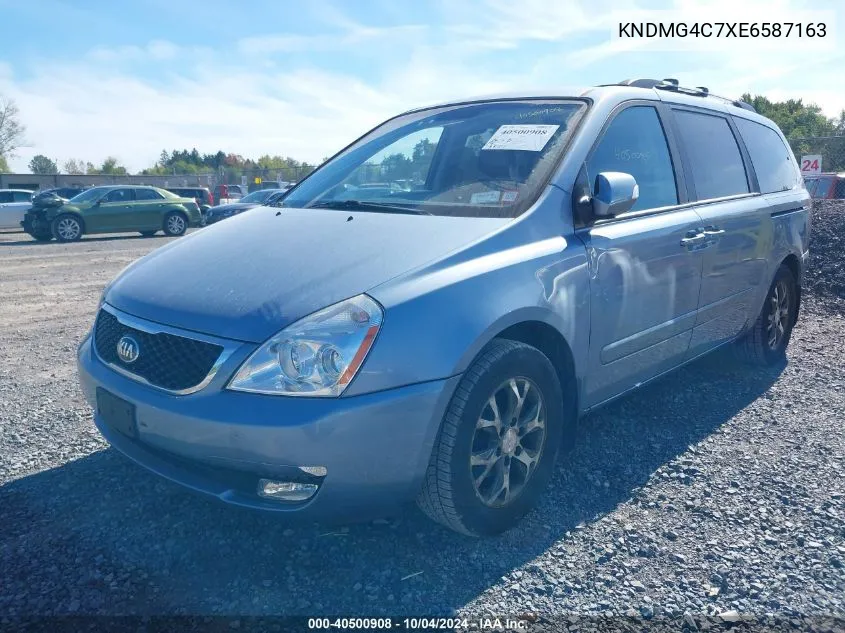 2014 Kia Sedona Lx VIN: KNDMG4C7XE6587163 Lot: 40500908