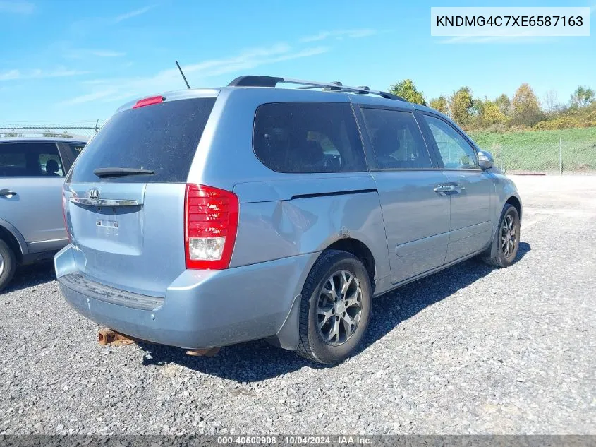 2014 Kia Sedona Lx VIN: KNDMG4C7XE6587163 Lot: 40500908