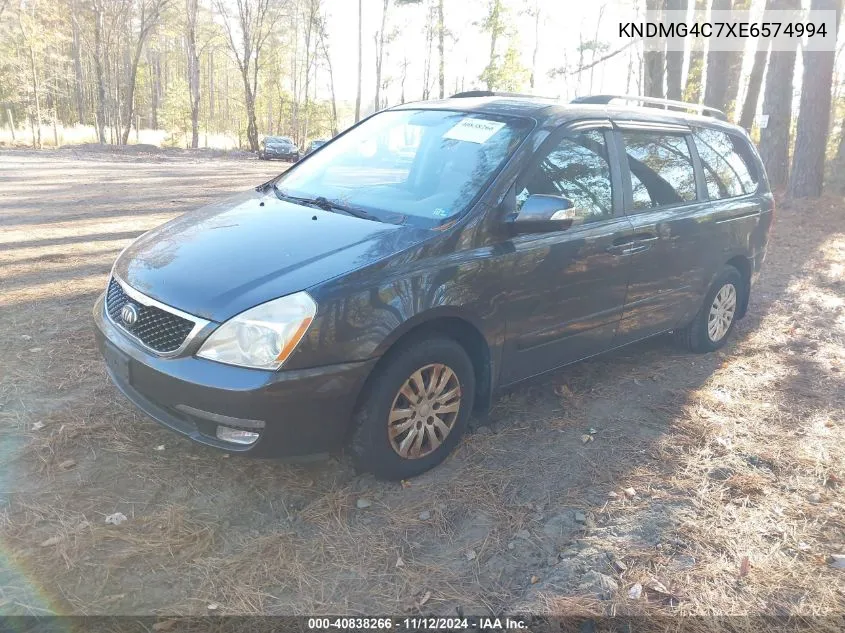 2014 Kia Sedona Lx VIN: KNDMG4C7XE6574994 Lot: 40838266