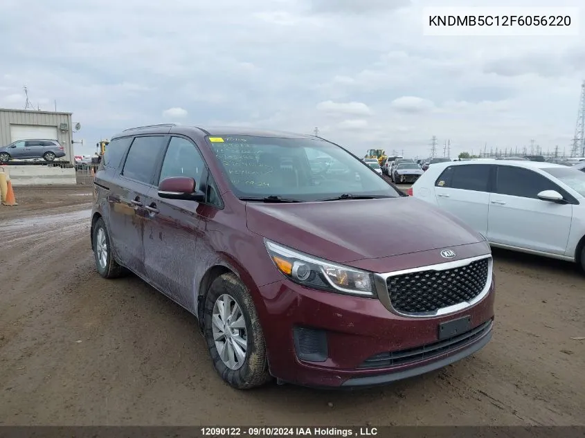 2015 Kia Sedona Lx VIN: KNDMB5C12F6056220 Lot: 12090122