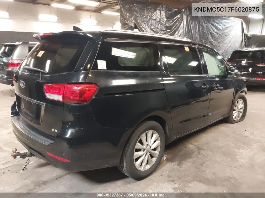 2015 Kia Sedona Ex VIN: KNDMC5C17F6020875 Lot: 39327387