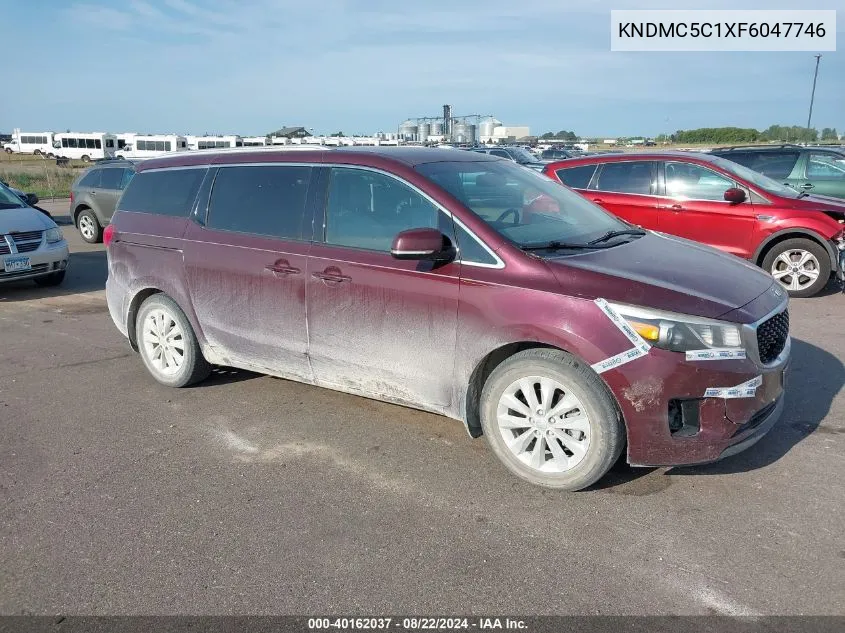 2015 Kia Sedona Ex VIN: KNDMC5C1XF6047746 Lot: 40162037