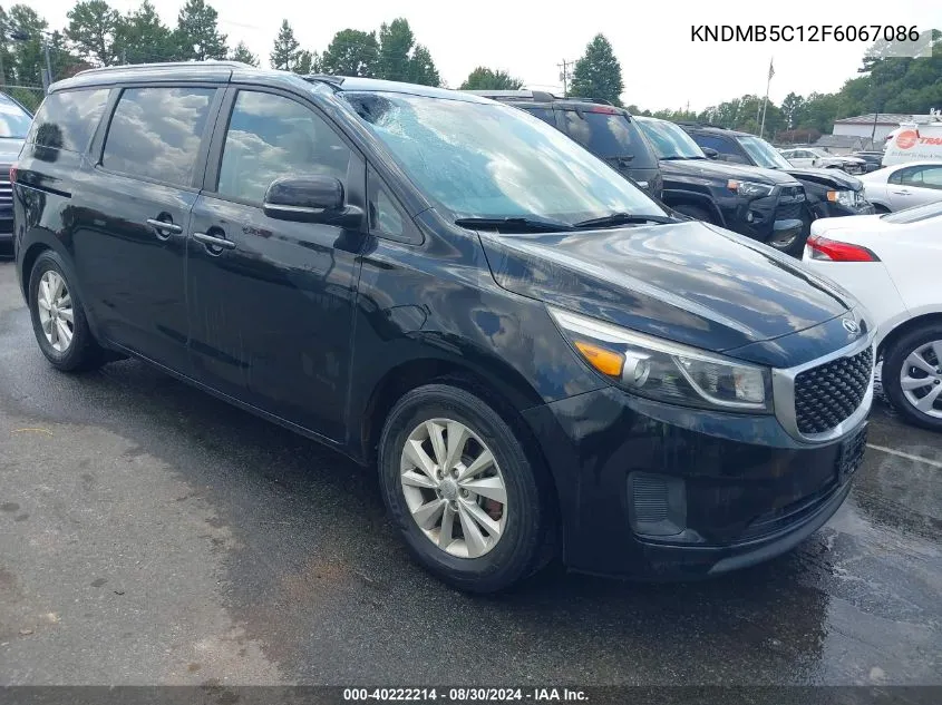 2015 Kia Sedona Lx VIN: KNDMB5C12F6067086 Lot: 40222214