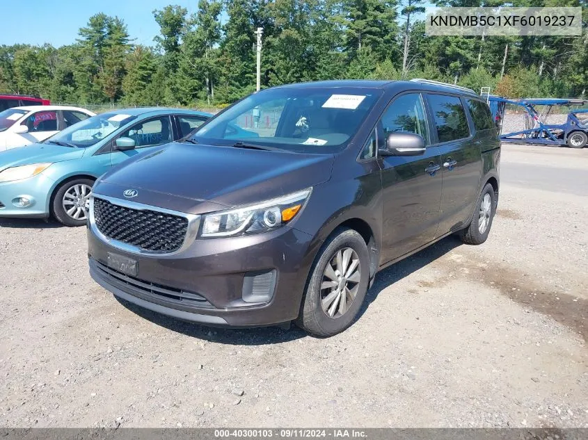 2015 Kia Sedona Lx VIN: KNDMB5C1XF6019237 Lot: 40300103