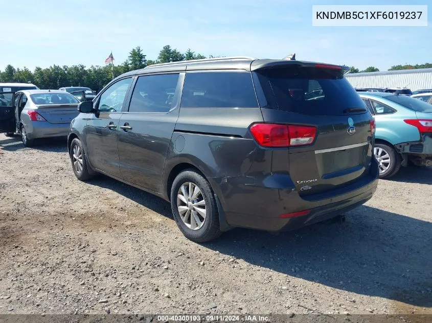 2015 Kia Sedona Lx VIN: KNDMB5C1XF6019237 Lot: 40300103