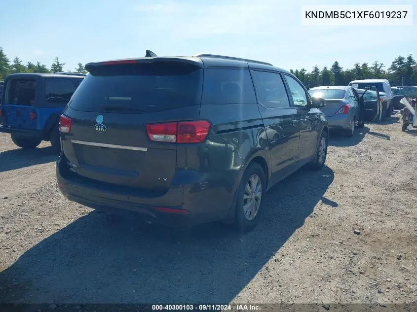 2015 Kia Sedona Lx VIN: KNDMB5C1XF6019237 Lot: 40300103