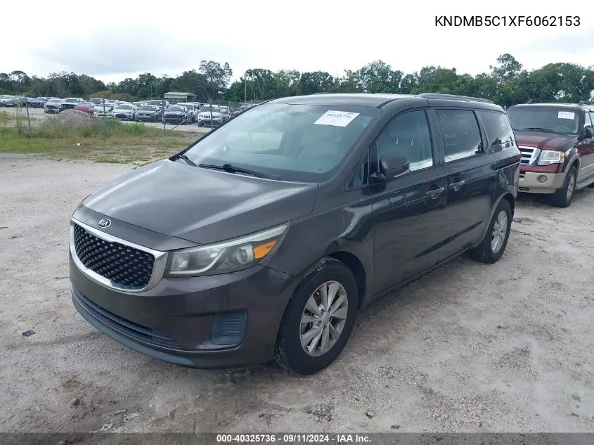 2015 Kia Sedona Lx VIN: KNDMB5C1XF6062153 Lot: 40325736