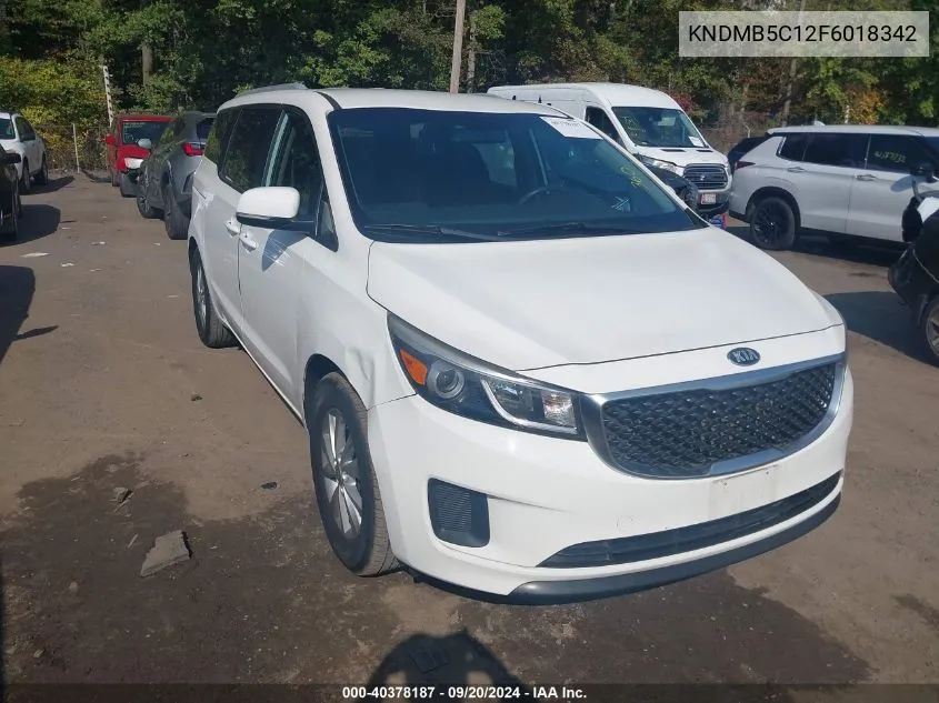 2015 Kia Sedona Lx VIN: KNDMB5C12F6018342 Lot: 40378187