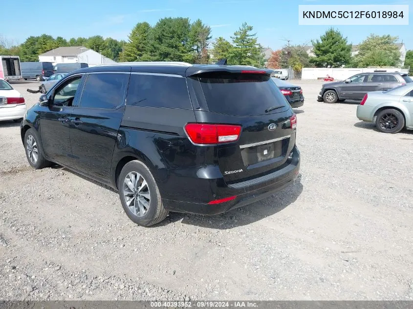 2015 Kia Sedona Sx VIN: KNDMC5C12F6018984 Lot: 40393952