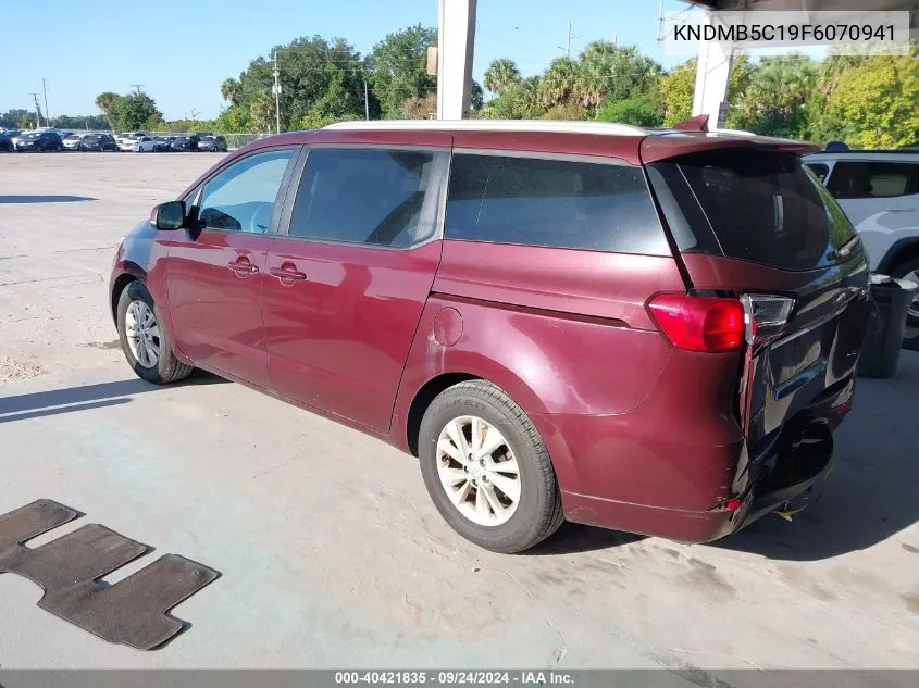 2015 Kia Sedona Lx VIN: KNDMB5C19F6070941 Lot: 40421835