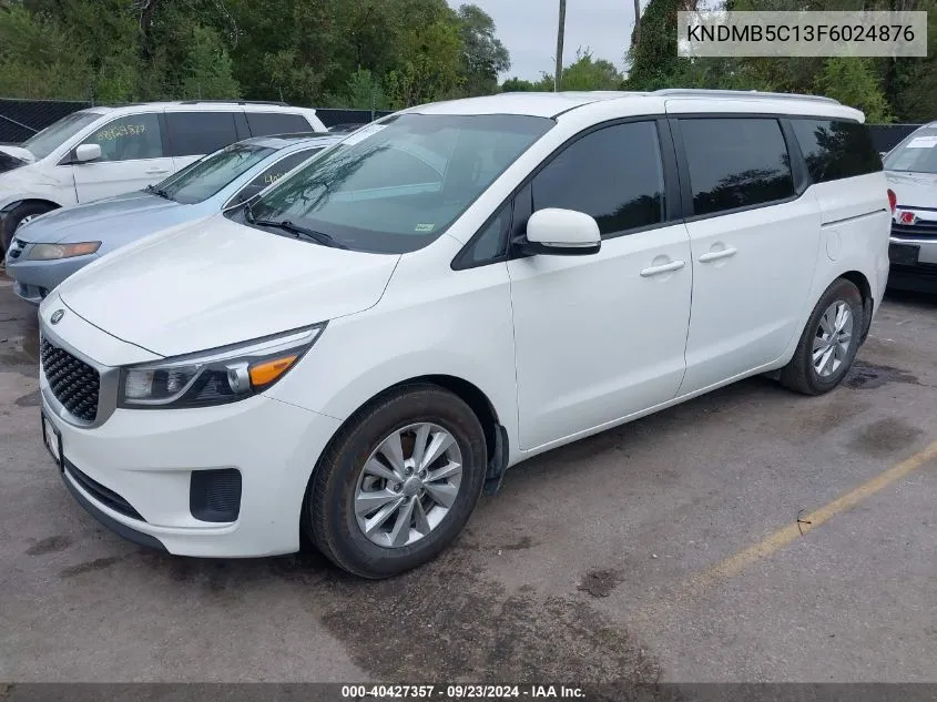 2015 Kia Sedona Lx VIN: KNDMB5C13F6024876 Lot: 40427357