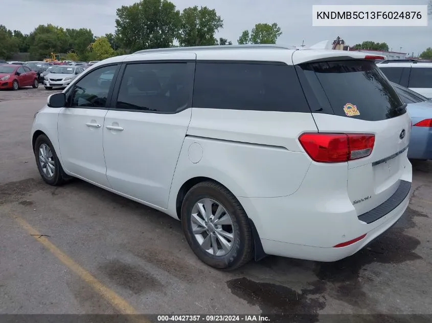 2015 Kia Sedona Lx VIN: KNDMB5C13F6024876 Lot: 40427357