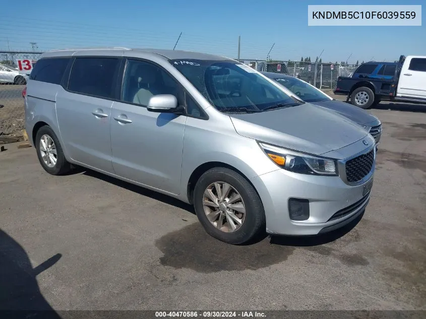 2015 Kia Sedona Lx VIN: KNDMB5C10F6039559 Lot: 40470586