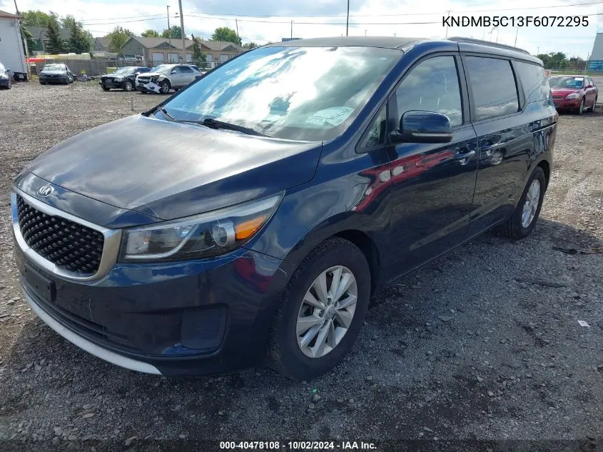 2015 Kia Sedona Lx VIN: KNDMB5C13F6072295 Lot: 40478108